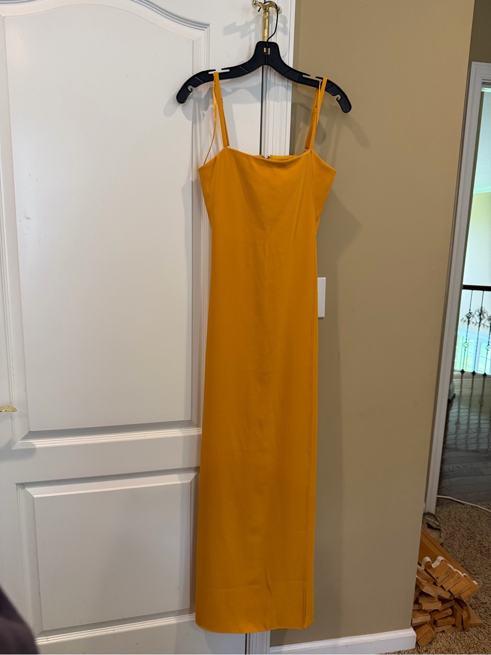 BCBG Draped Wide Leg Jumpsuit in Golden Glow